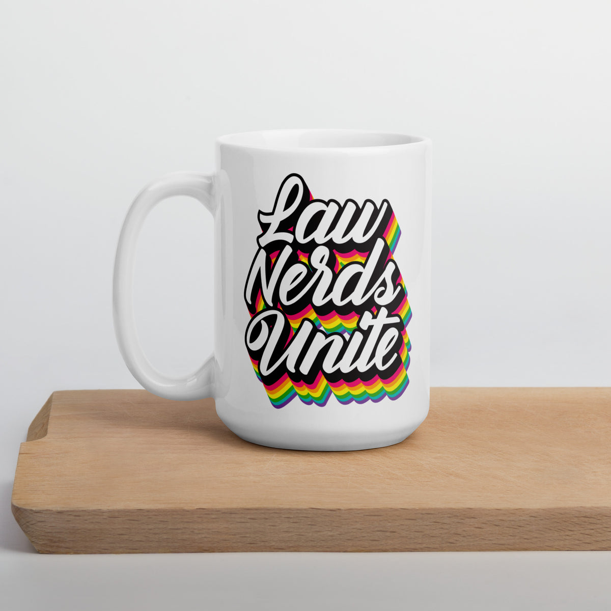 Law Nerds Unite Pride Mug – The Law Nerd Shop